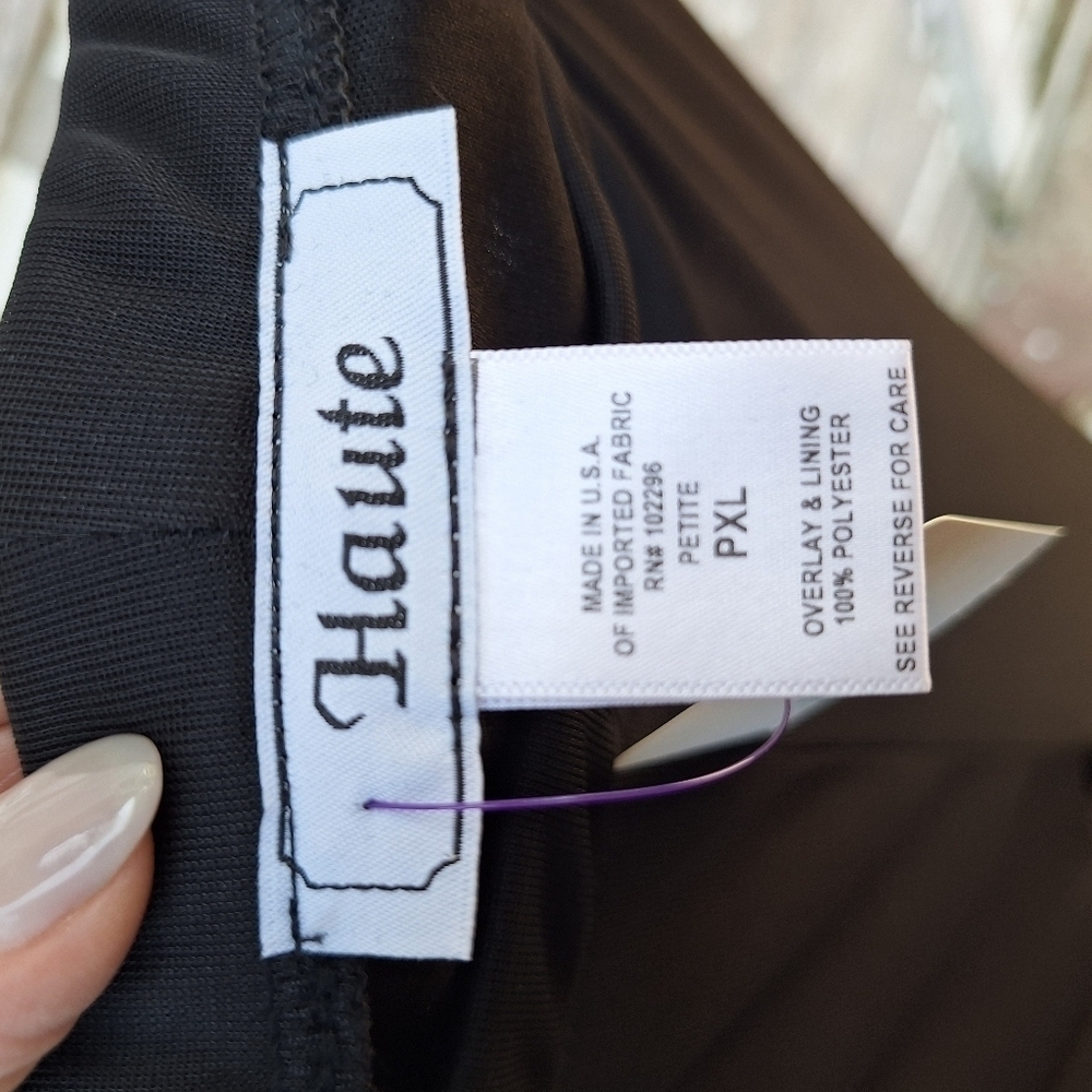 🌟 Haute wide leg pants with sheer overlay size petite XL NWT - Picture 4 of 4
